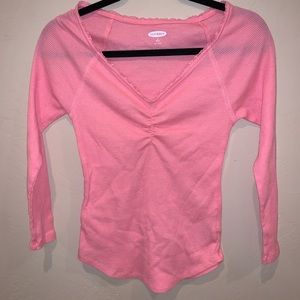 ⭐️3/$15⭐️ Pink long sleeve shirt - Old navy
